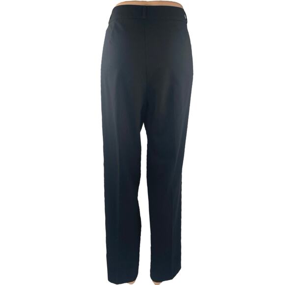 M&S Collection Modern Slim Black Straight Leg High Waist Trousers Dress Pants M - Picture 3 of 6